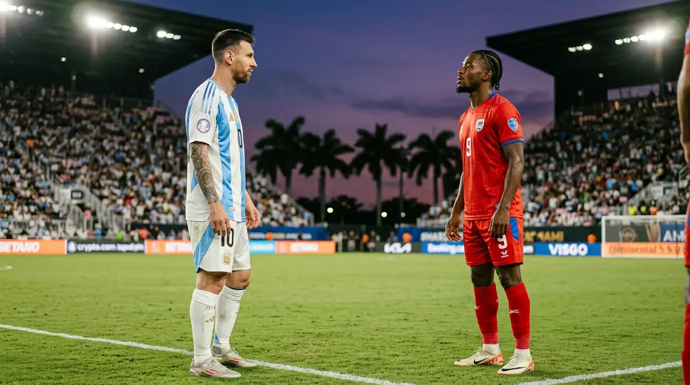 Hard Rock Stadium w Miami przed meczem Argentyna - Wyspy Zielonego Przylądka